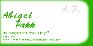 abigel papp business card